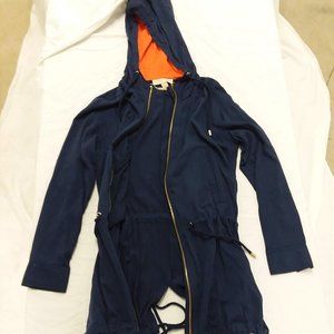 M Michael Kors Jacket Navy Hooded Zipper S NWT